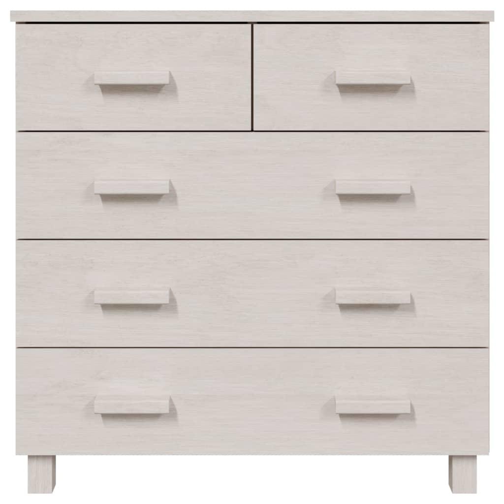 Sideboard "HAMAR" White 79x40x80 cm Solid Wood Pine