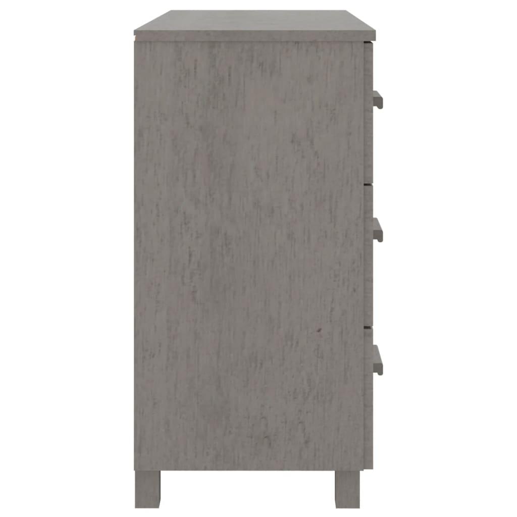 Sideboard "HAMAR" Light Grey 90x40x80 cm Solid Pinewood