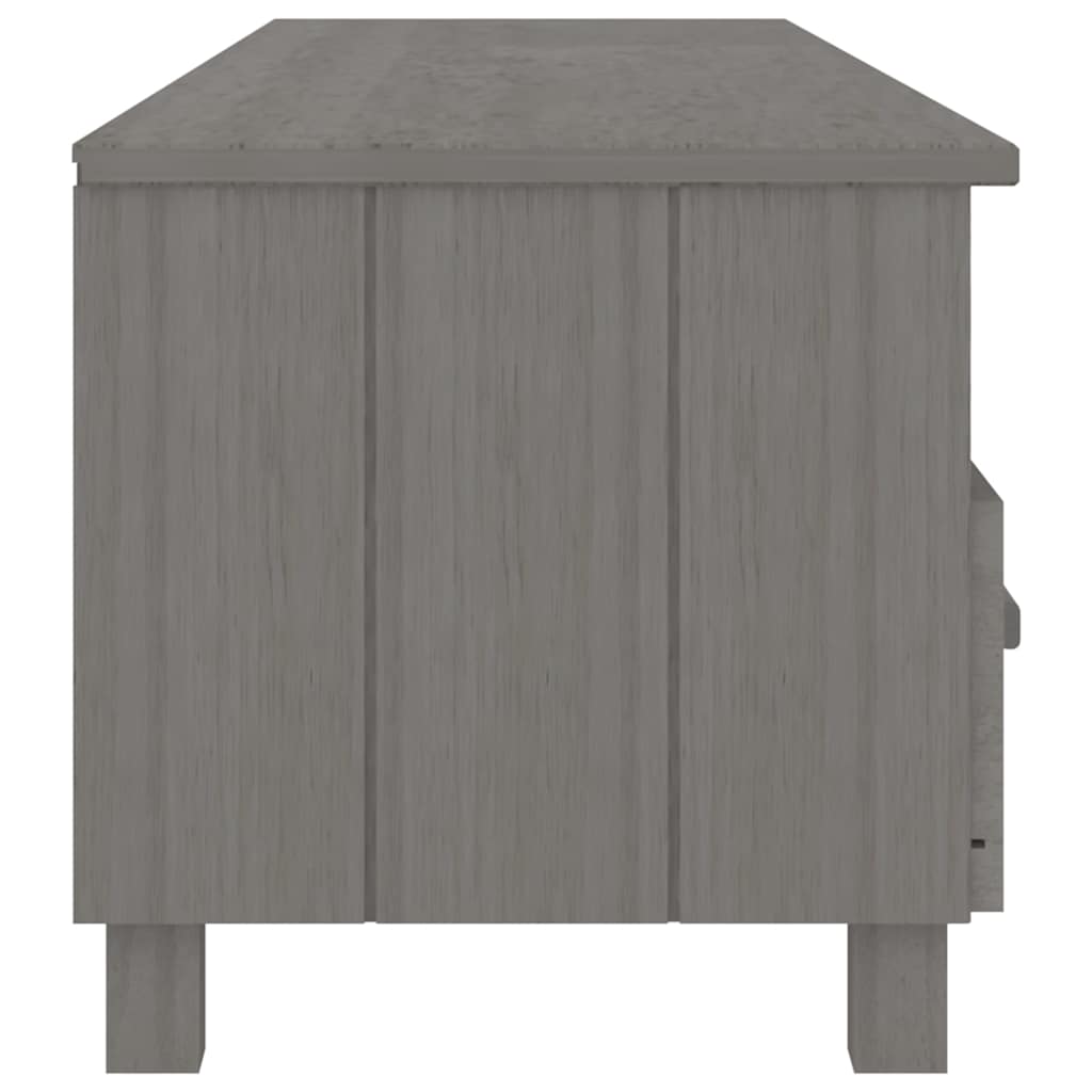TV Cabinet "HAMAR" Light Grey 158x40x40 cm Solid Wood Pine