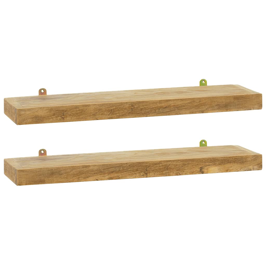 Wall Shelves 2 pcs 60x15x4 cm Solid Wood Teak