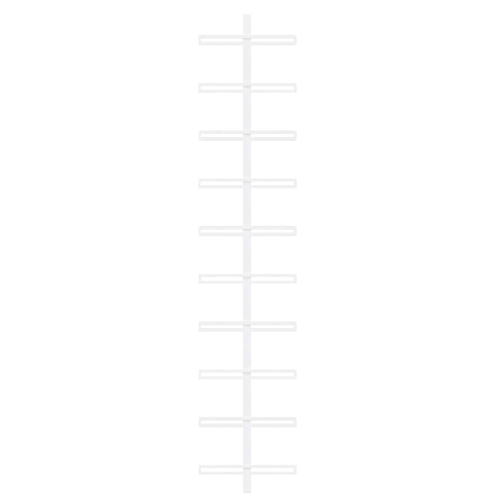 Wall-mounted Wine Rack for 10 Bottles 2 pcs White Metal