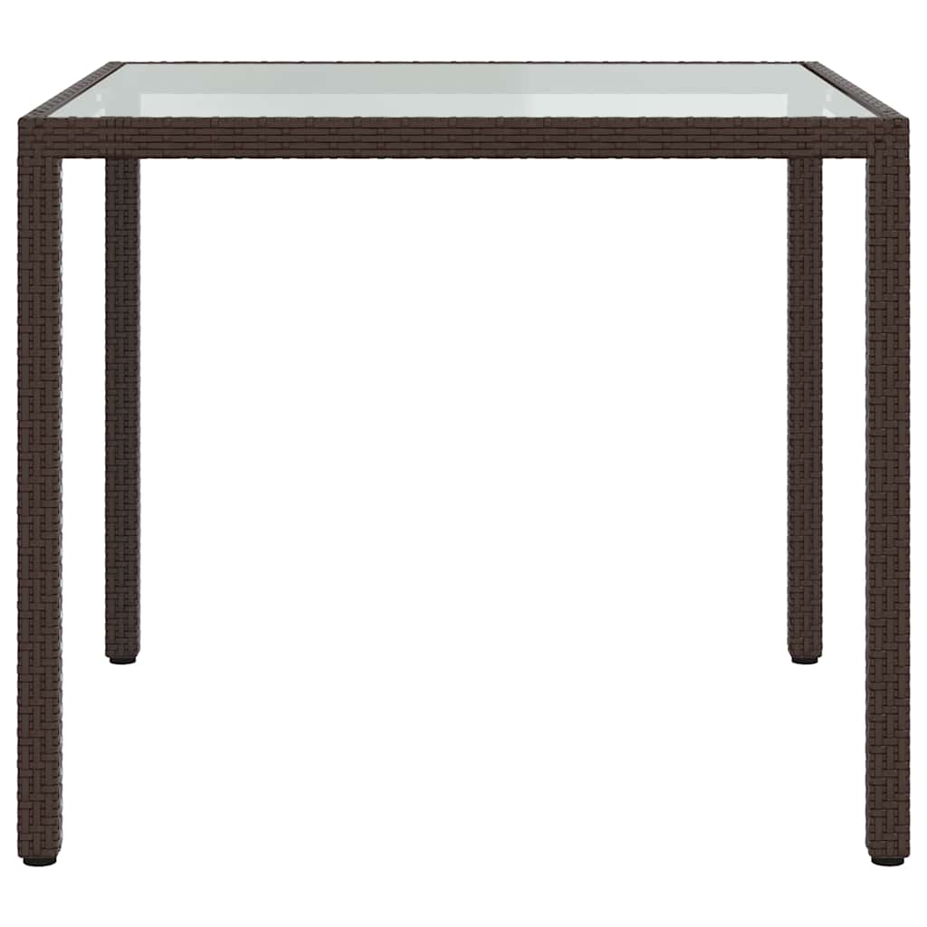 3 Piece Outdoor Dining Set Poly Rattan Brown
