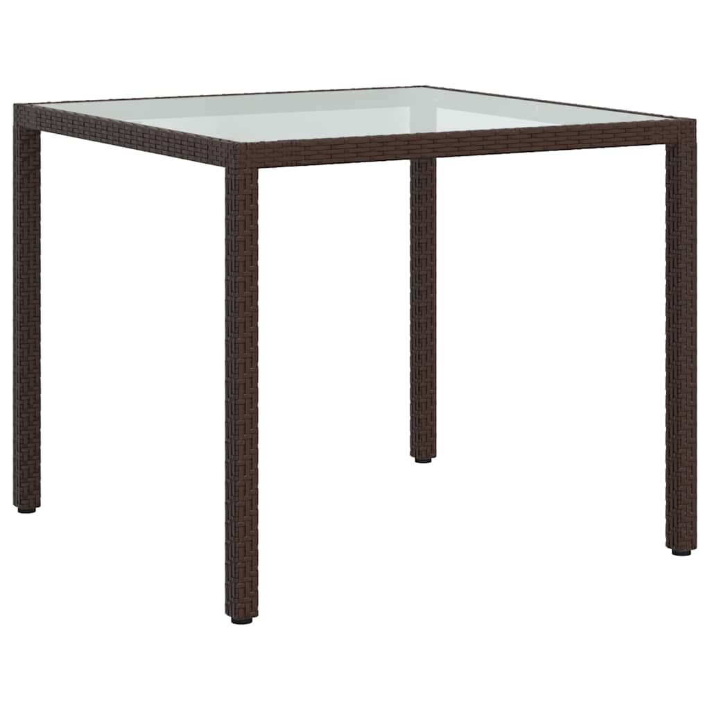 3 Piece Outdoor Dining Set Poly Rattan Brown