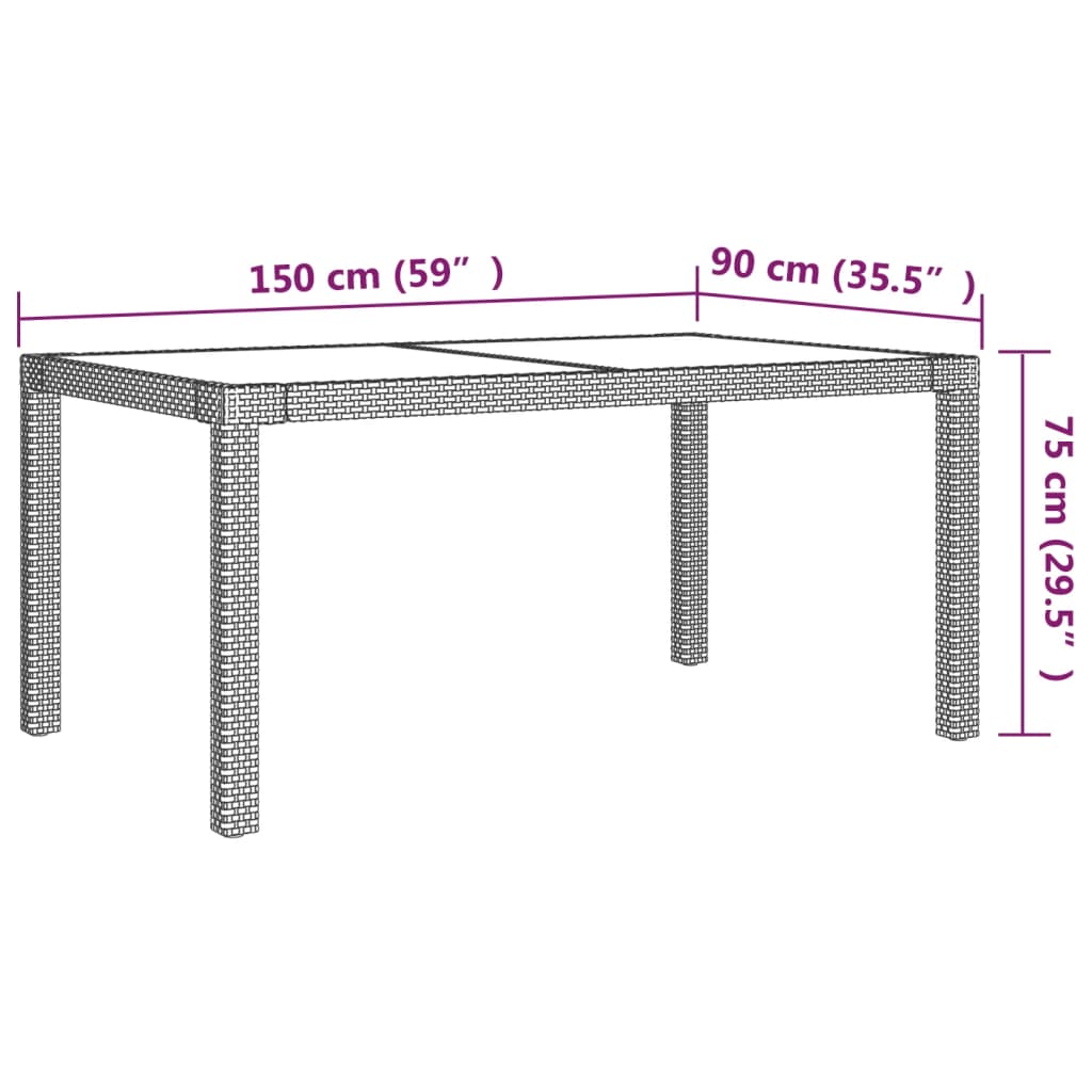 5 Piece Outdoor Dining Set with Cushions Poly Rattan Grey