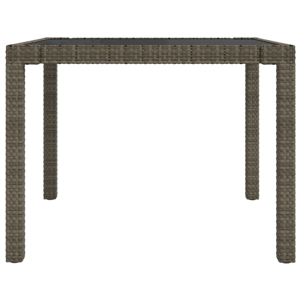 5 Piece Outdoor Dining Set with Cushions Poly Rattan Grey