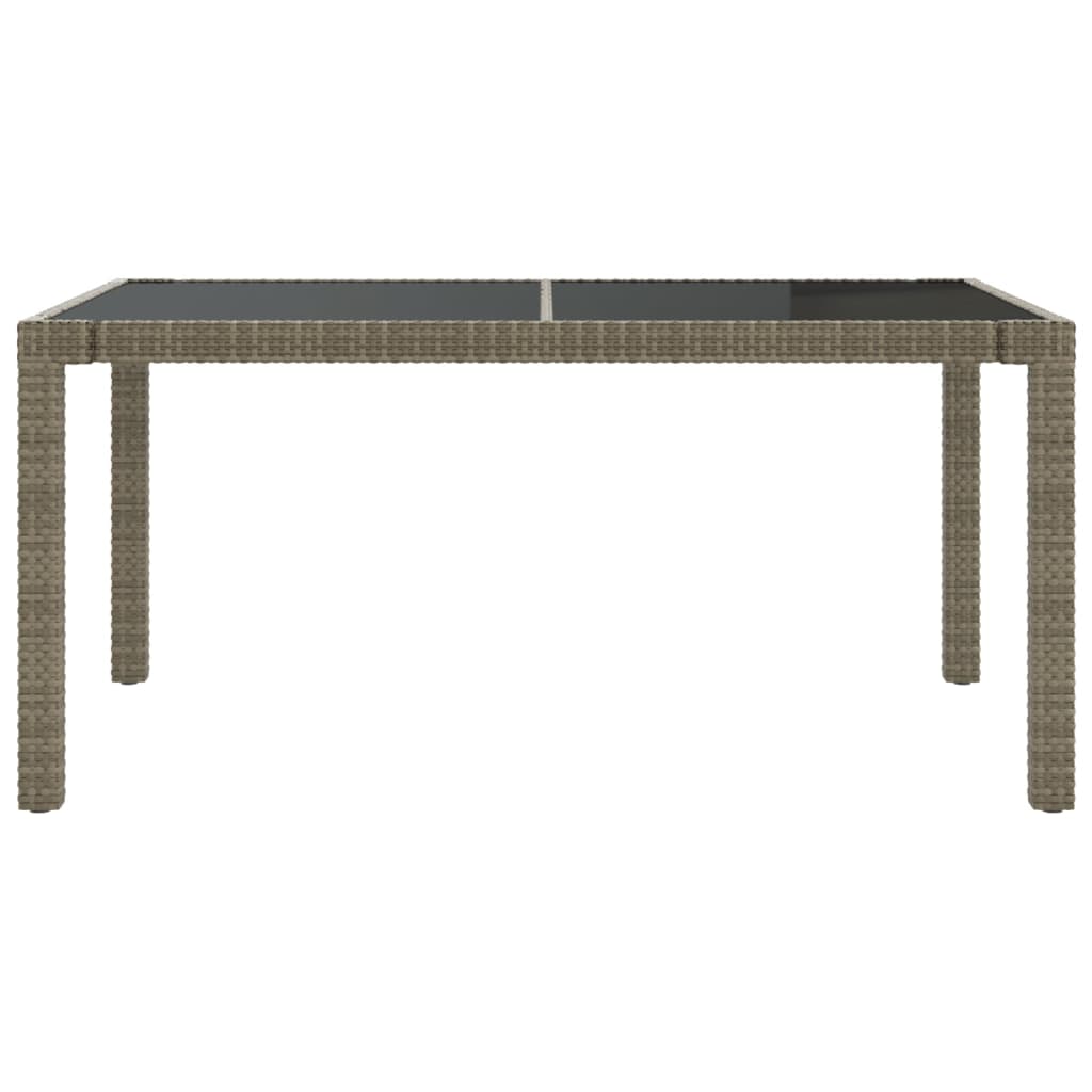 5 Piece Outdoor Dining Set with Cushions Poly Rattan Grey
