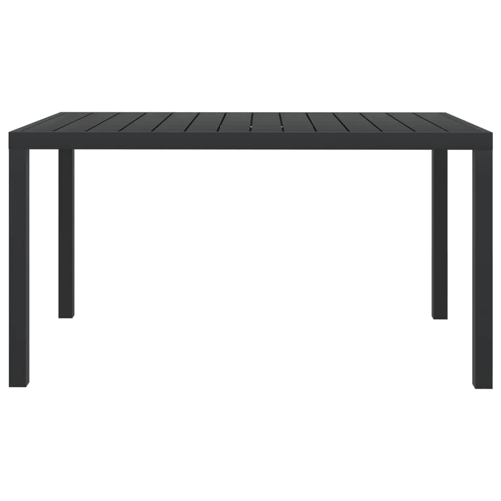 5 Piece Garden Dining Set with Cushions Poly Rattan Black