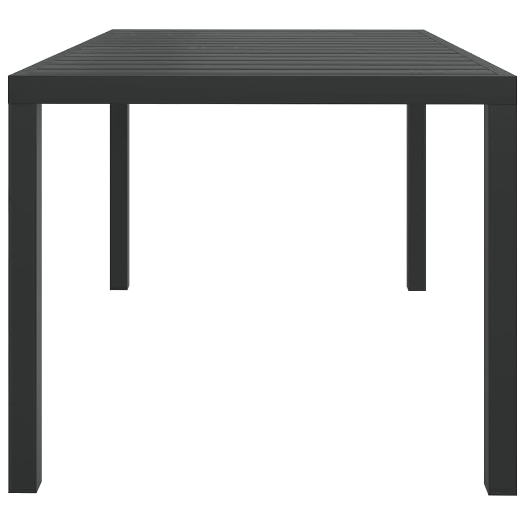5 Piece Garden Dining Set with Cushions Poly Rattan Black