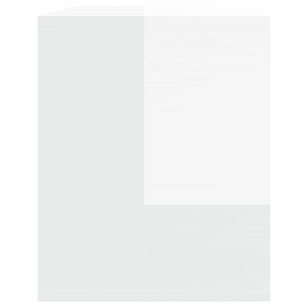 TV Cabinet High Gloss White 130x35x50 cm Engineered Wood