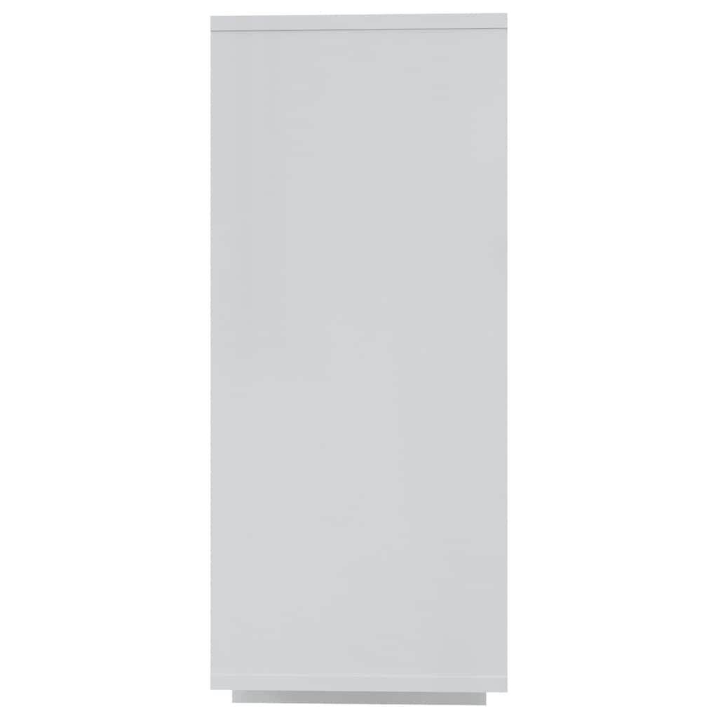 Sideboard High Gloss White 120x30x75 cm Engineered Wood