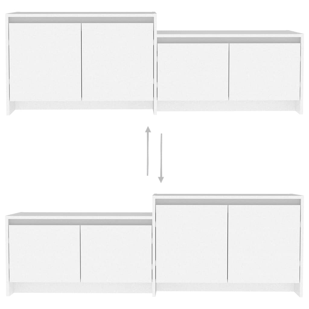 TV Cabinet White 146.5x35x50 cm Engineered Wood