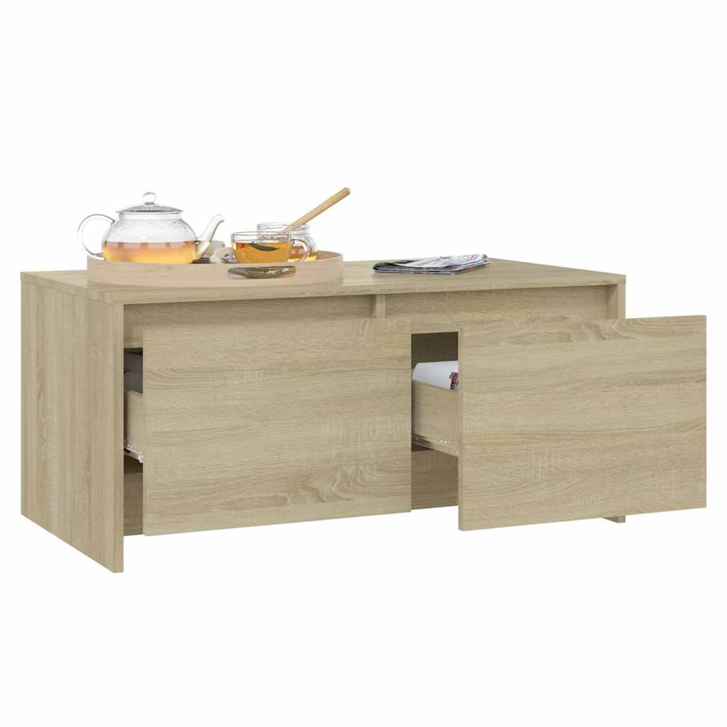 Coffee Table Sonoma Oak 90x50x41.5 cm Engineered Wood