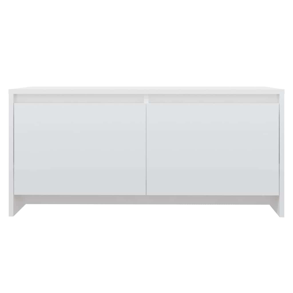 Coffee Table High Gloss White 90x50x41.5 cm Engineered Wood