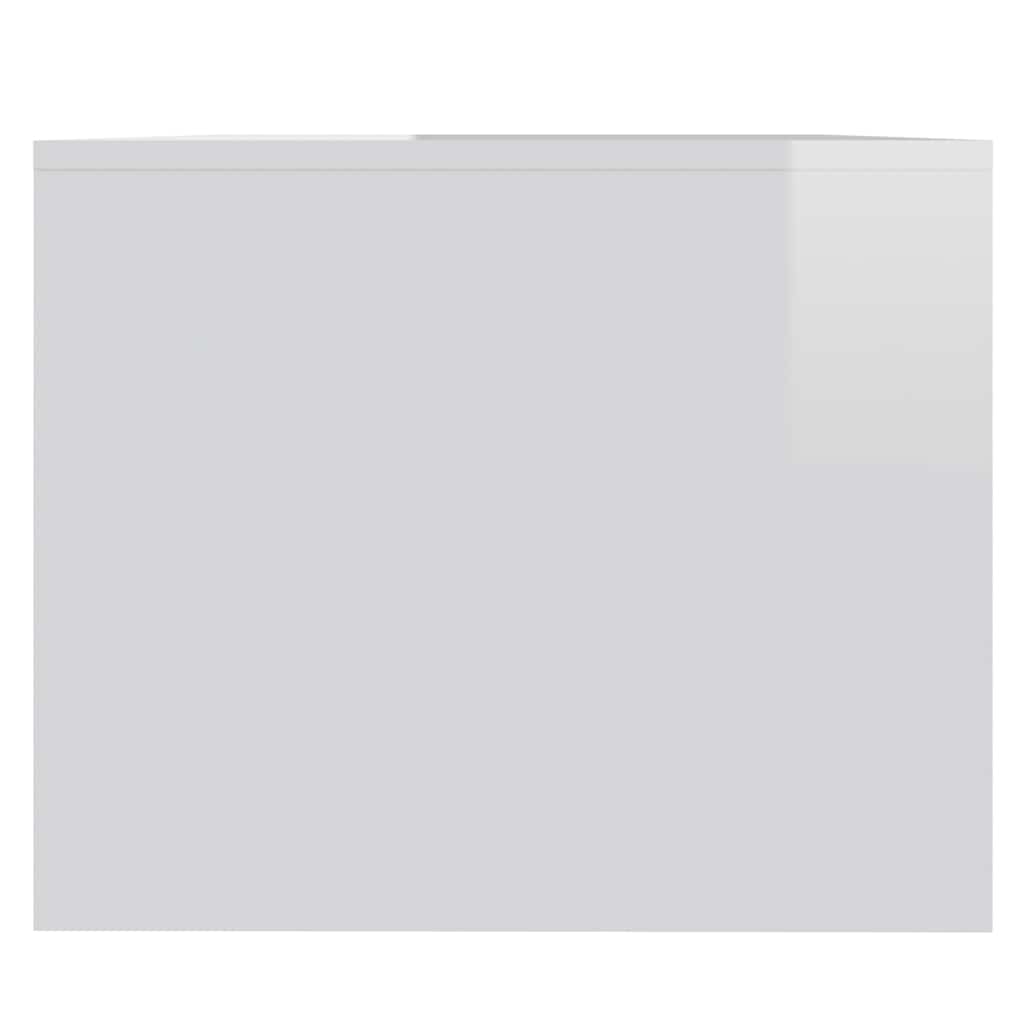 Coffee Table High Gloss White 90x50x41.5 cm Engineered Wood