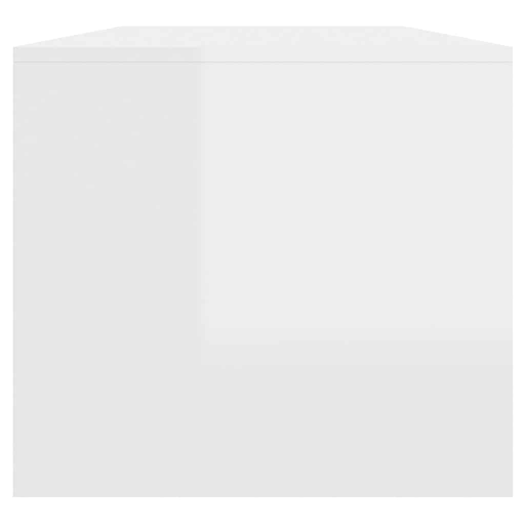 Coffee Table High Gloss White 102x50x45 cm Engineered Wood