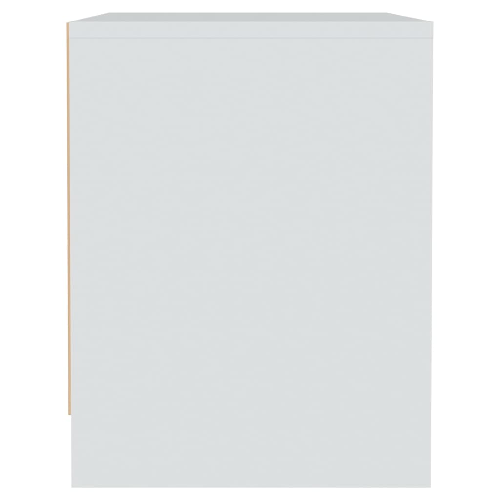 Bedside Cabinet White 45x34x44.5 cm Engineered Wood
