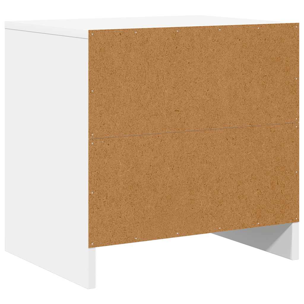 Bedside Cabinet White 45x34x44.5 cm Engineered Wood