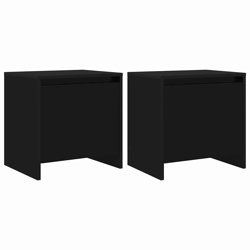 Bedside Cabinets 2 pcs Black 45x34x44.5 cm Engineered Wood