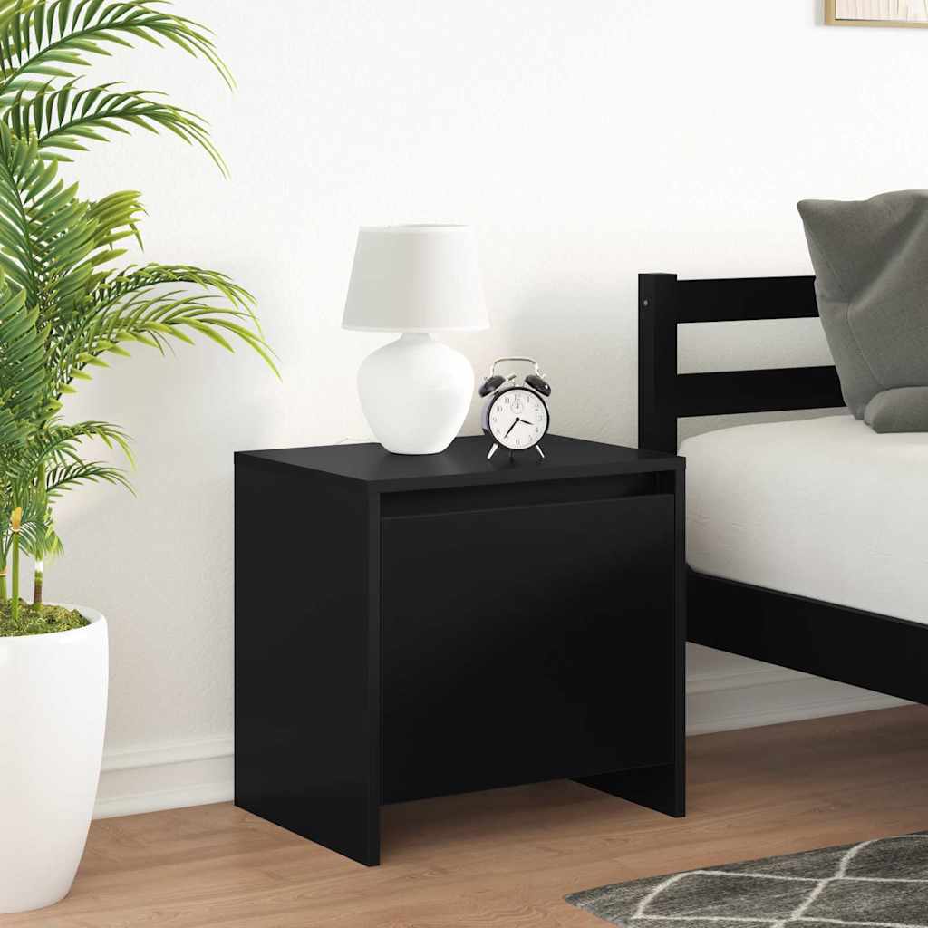 Bedside Cabinets 2 pcs Black 45x34x44.5 cm Engineered Wood