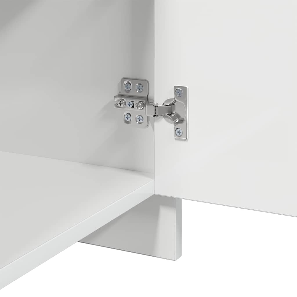 Bedside Cabinet High Gloss White 45x34x44.5 cm Engineered Wood