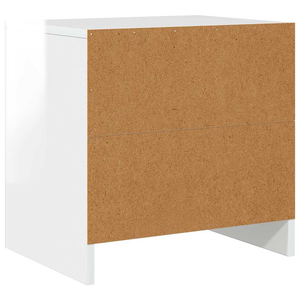 Bedside Cabinets 2 pcs High Gloss White 45x34x44.5 cm Engineered Wood