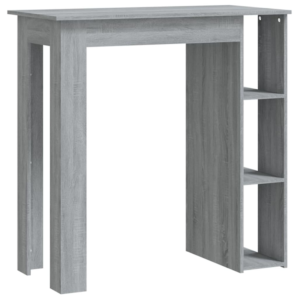Bar Table with Shelf Grey Sonoma 102x50x103.5cm Engineered Wood