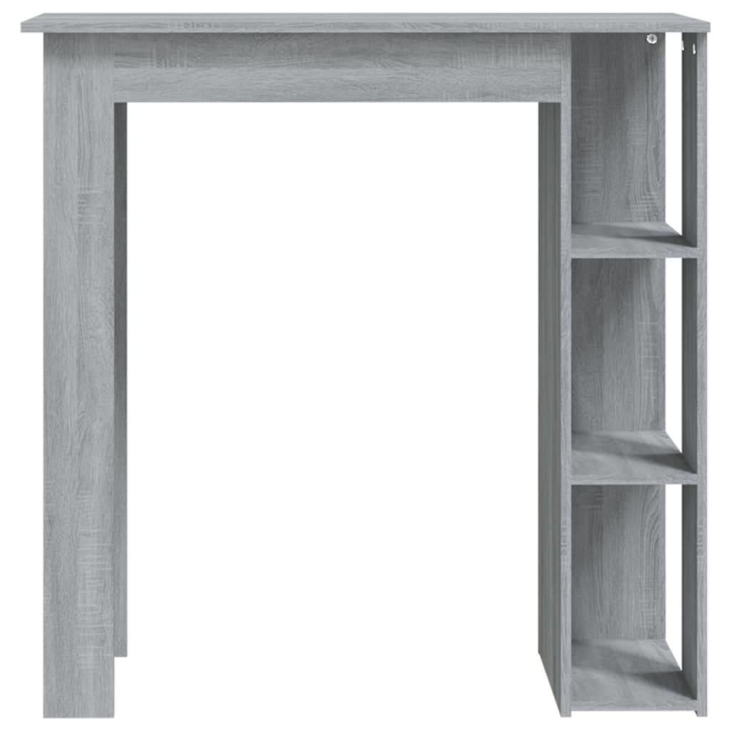 Bar Table with Shelf Grey Sonoma 102x50x103.5cm Engineered Wood