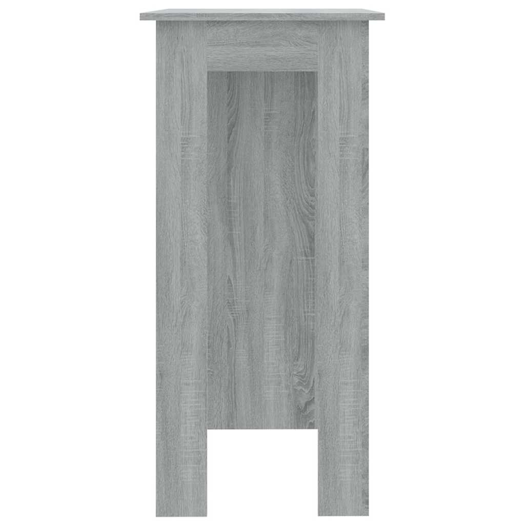 Bar Table with Shelf Grey Sonoma 102x50x103.5cm Engineered Wood
