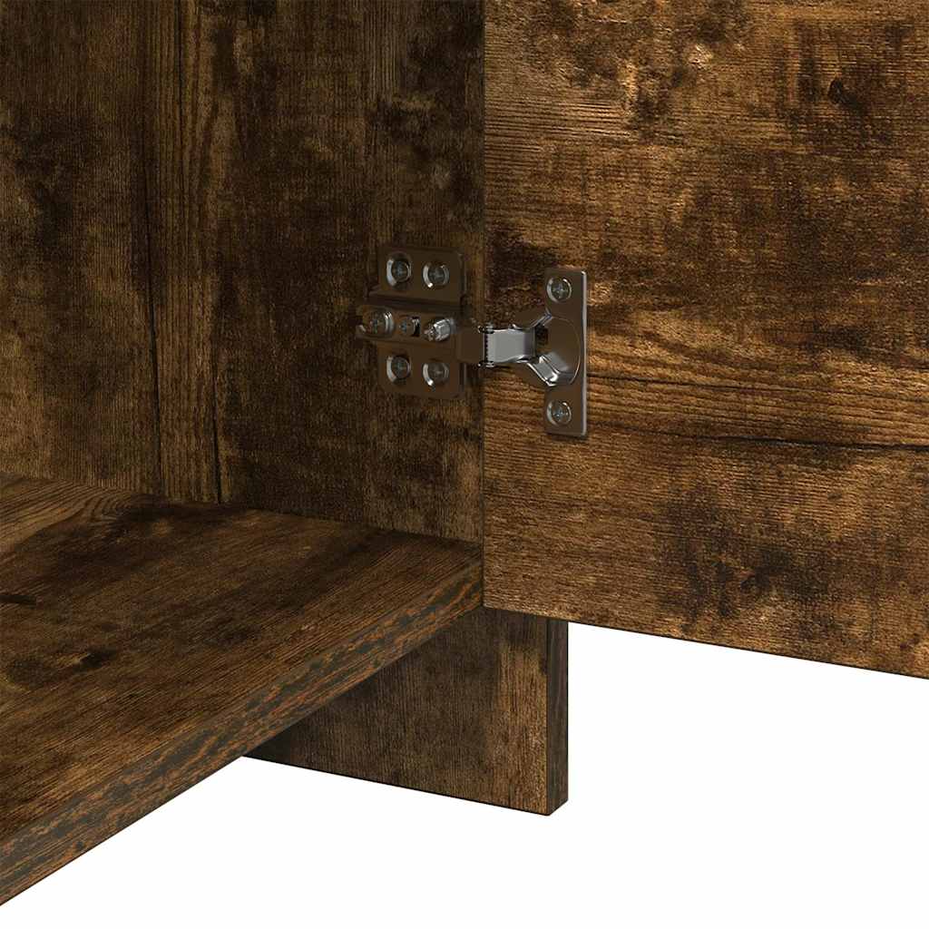 Bedside Cabinets 2 pcs Smoked Oak 45x34x44.5 cm Engineered Wood