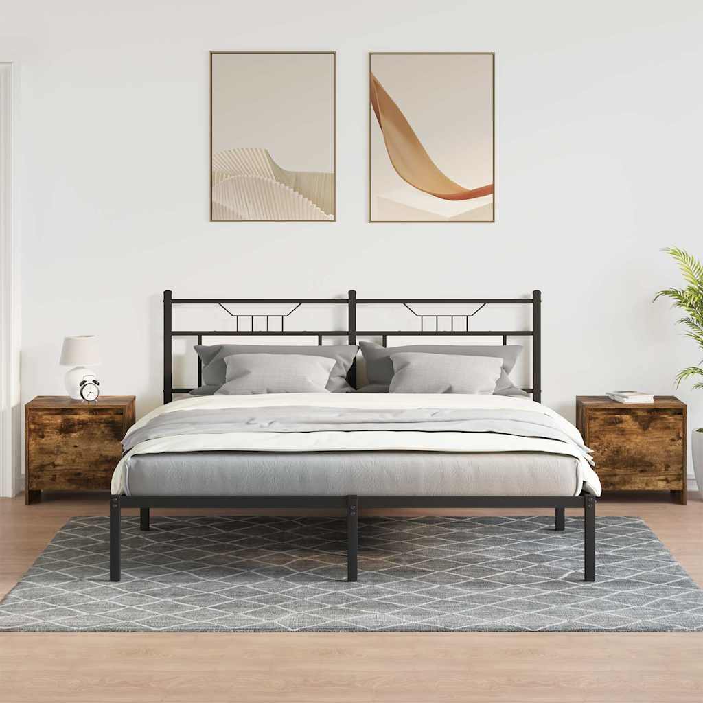 Bedside Cabinets 2 pcs Smoked Oak 45x34x44.5 cm Engineered Wood