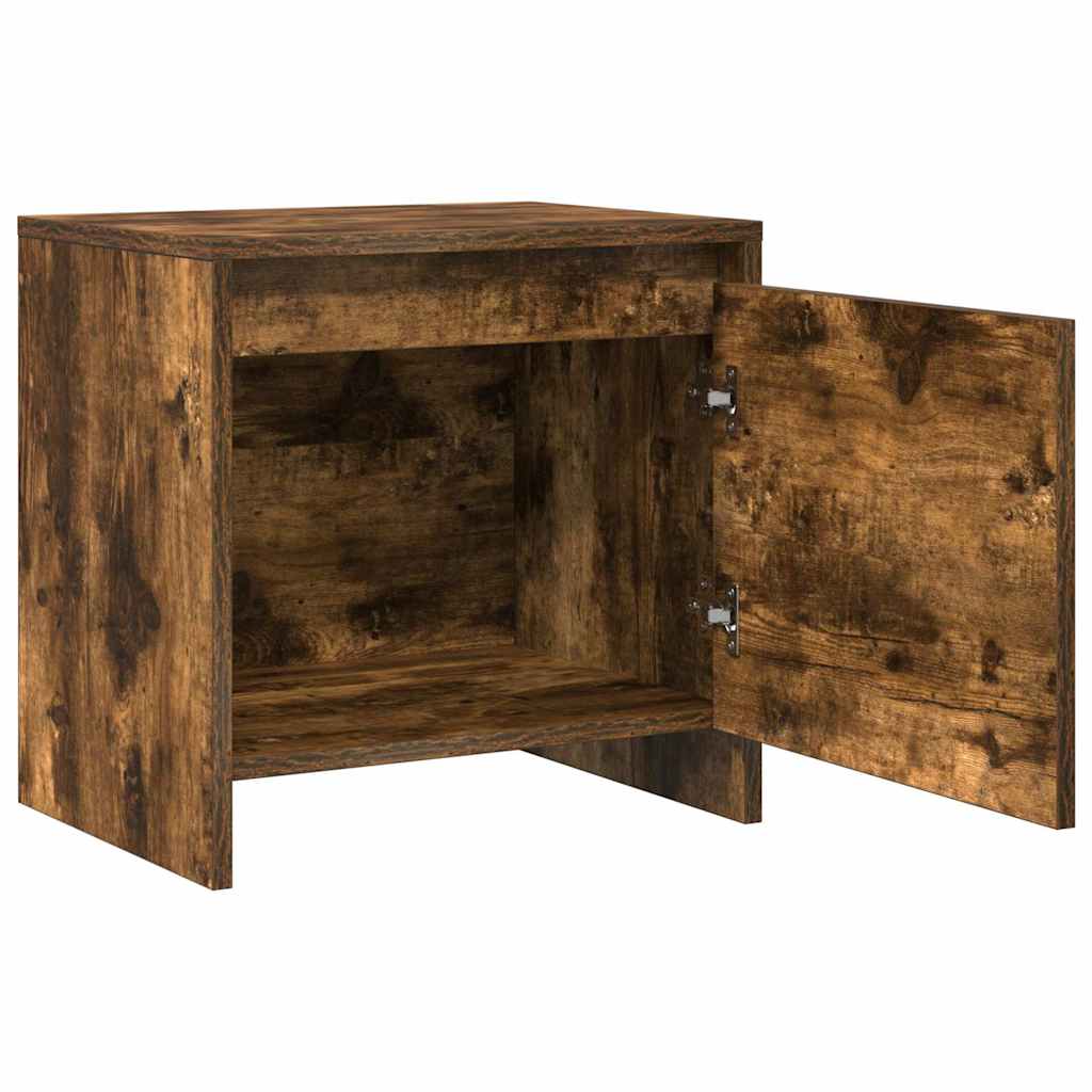 Bedside Cabinets 2 pcs Smoked Oak 45x34x44.5 cm Engineered Wood