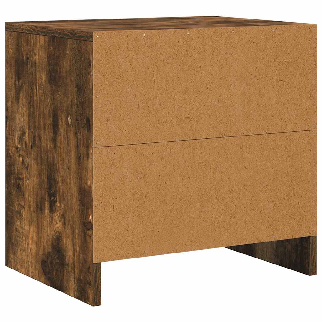 Bedside Cabinets 2 pcs Smoked Oak 45x34x44.5 cm Engineered Wood