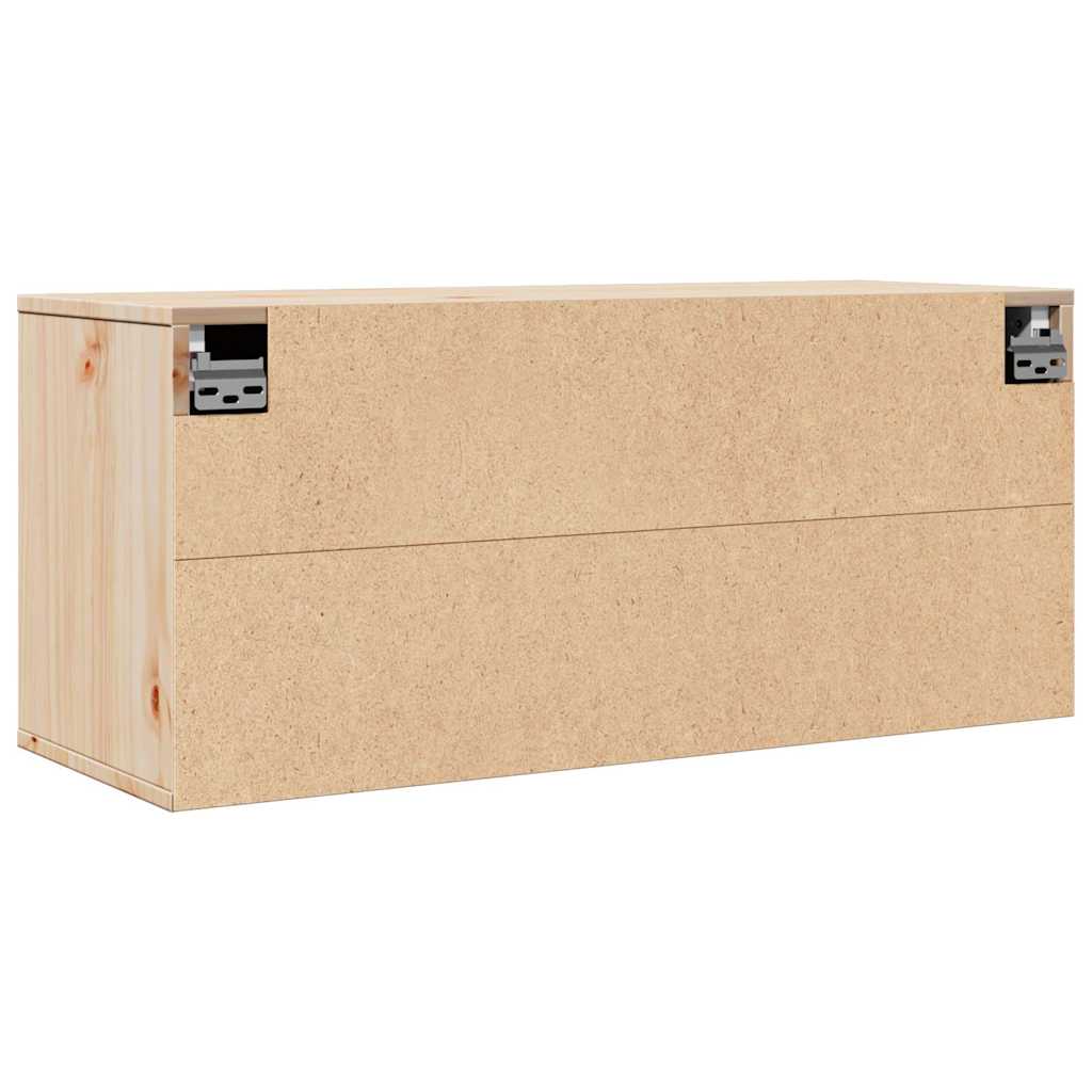 Wall Cabinet 80x30x35 cm Solid Wood Pine