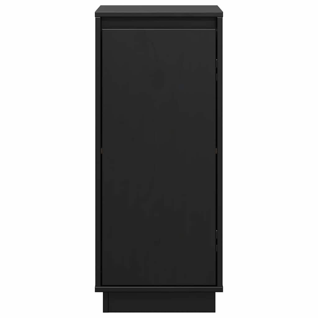 Sideboards 2 pcs Black 31.5x34x75 cm Solid Wood Pine