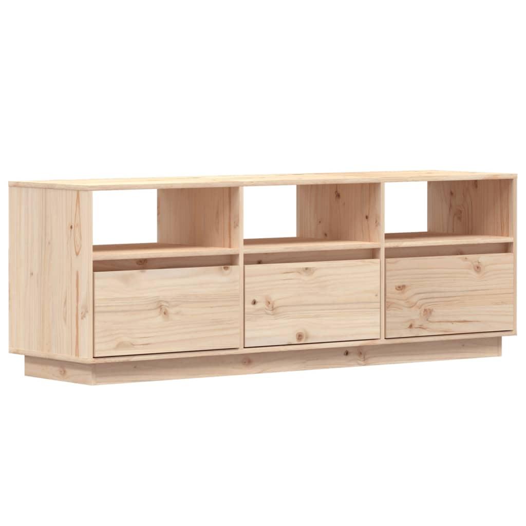 TV Cabinet 140x37x50 cm Solid Wood Pine