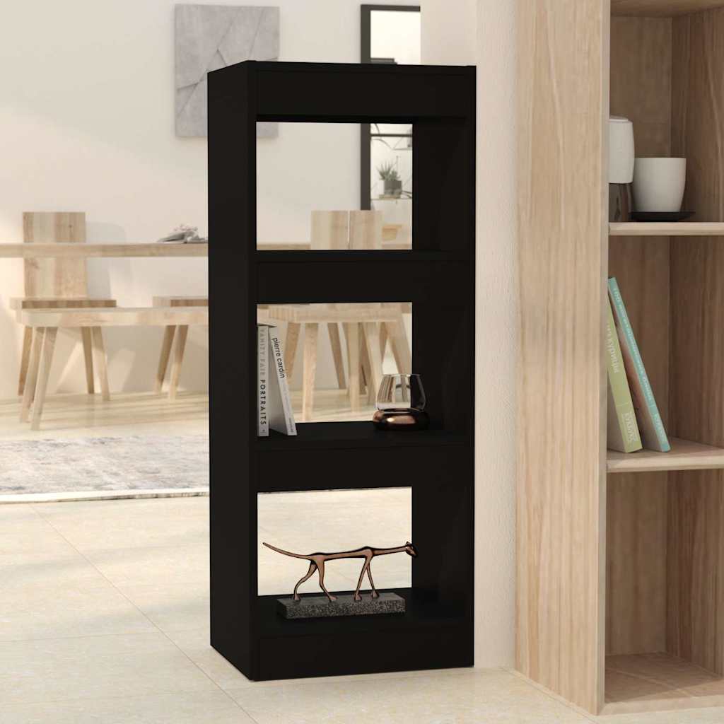 Book Cabinet/Room Divider Black 40x30x103 cm Engineered Wood