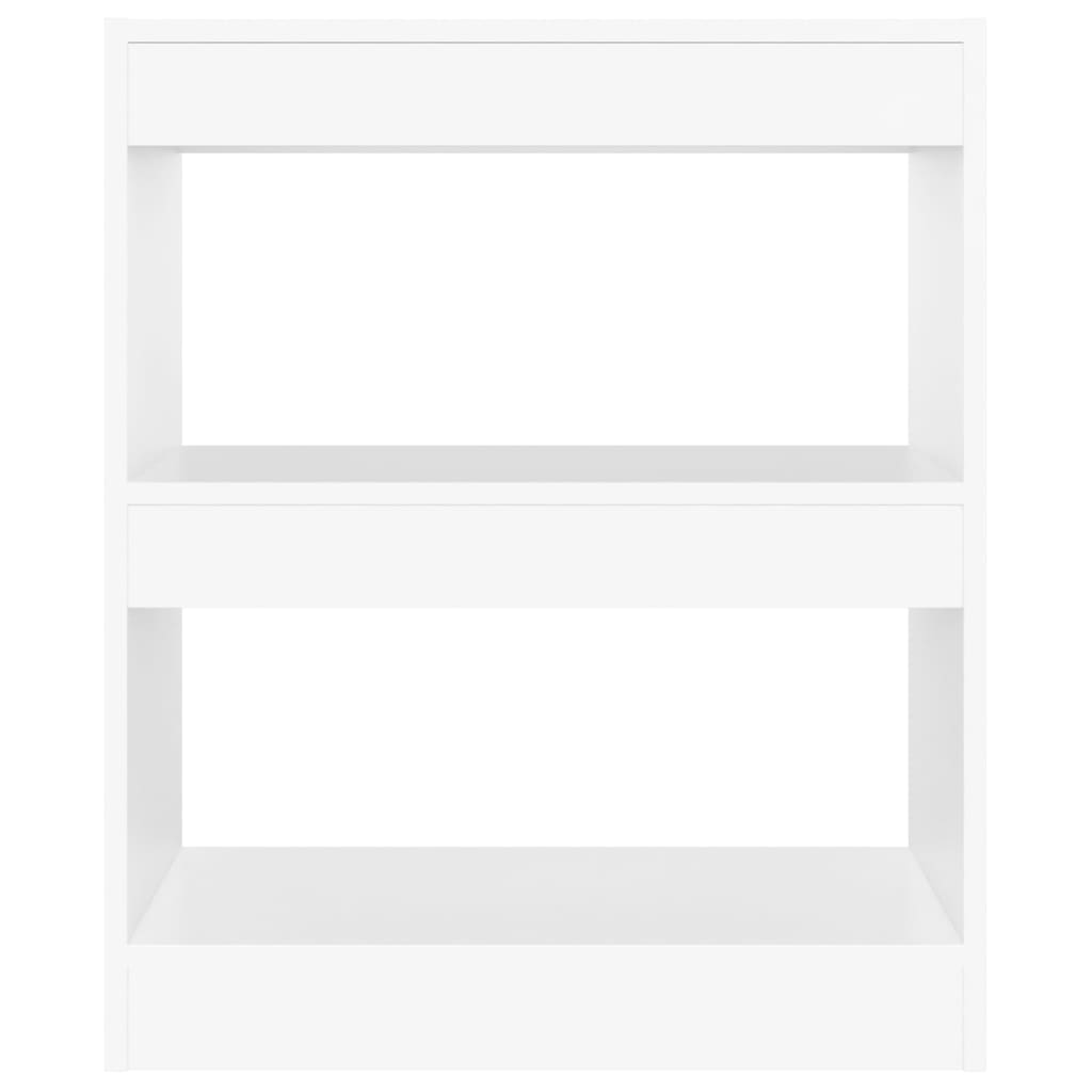 Book Cabinet/Room Divider White 60x30x72 cm