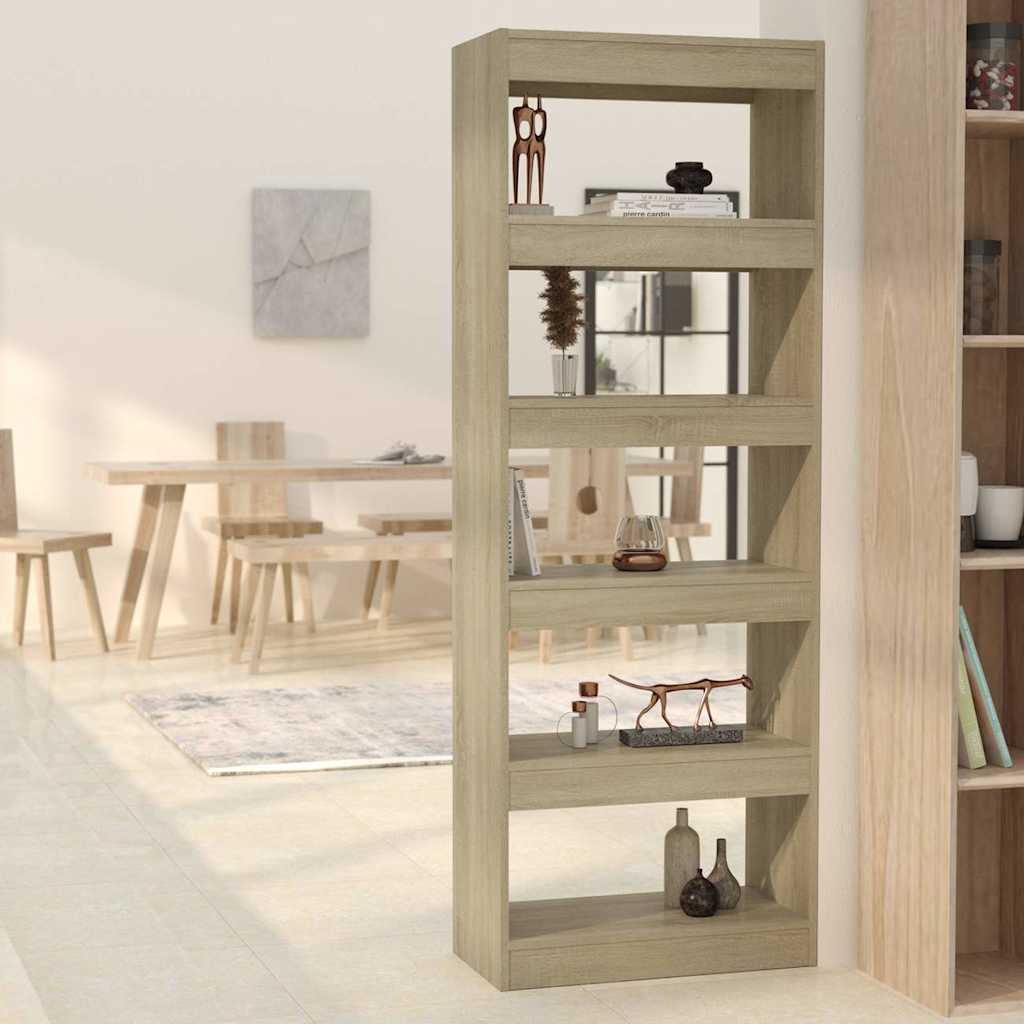 Book Cabinet/Room Divider Sonoma Oak 60x30x166 cm