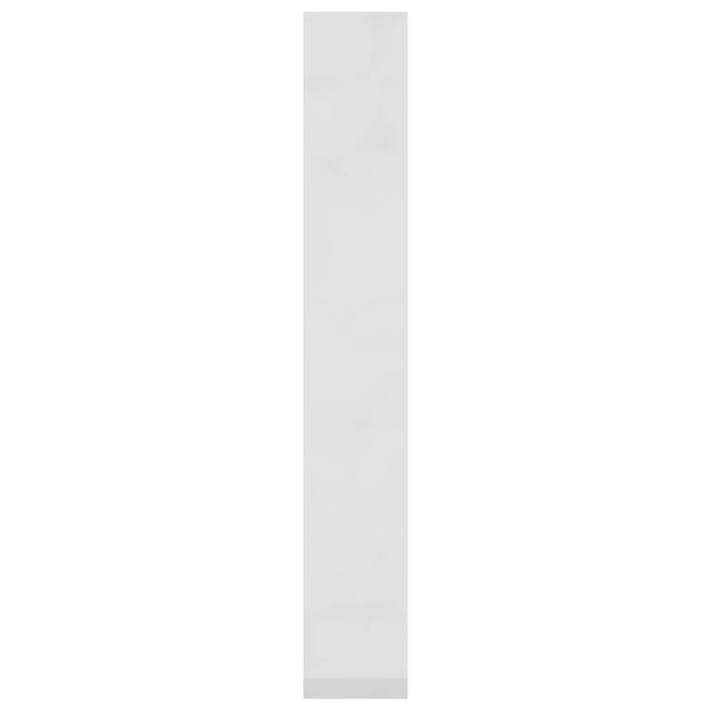 Book Cabinet/Room Divider High Gloss White 60x30x198 cm