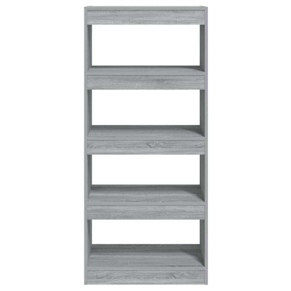 Book Cabinet/Room Divider Grey Sonoma 60x30x135 cm Engineered Wood