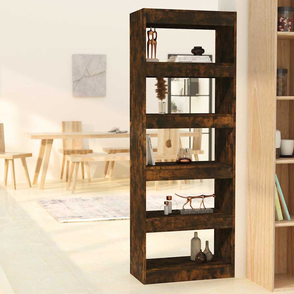 Book Cabinet/Room Divider Smoked Oak 60x30x166 cm