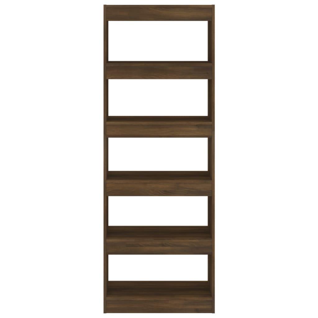 Book Cabinet/Room Divider Brown Oak 60x30x166 cm Engineered Wood