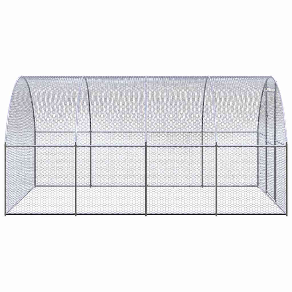 Outdoor Chicken Coop 3x4x2 m Galvanised Steel