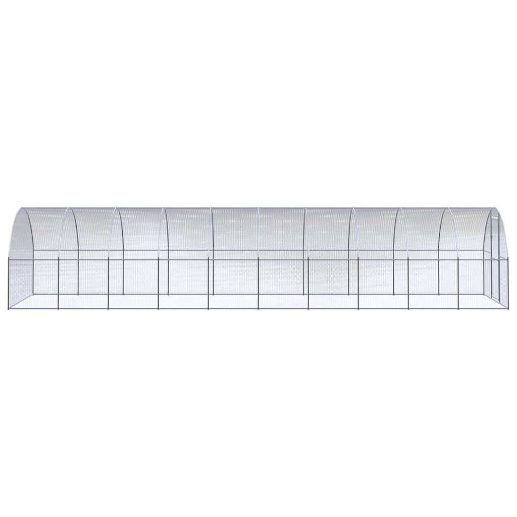 Outdoor Chicken Coop 3x10x2 m Galvanised Steel