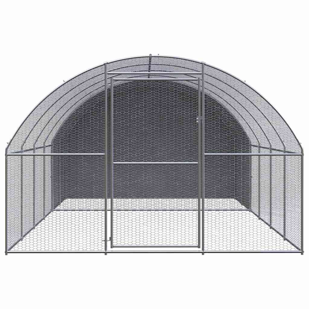 Outdoor Chicken Coop 3x4x2 m Galvanised Steel