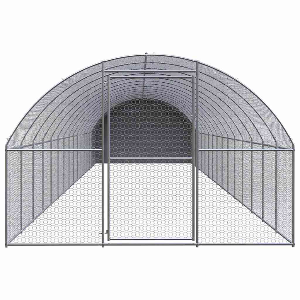 Outdoor Chicken Coop 3x16x2 m Galvanised Steel