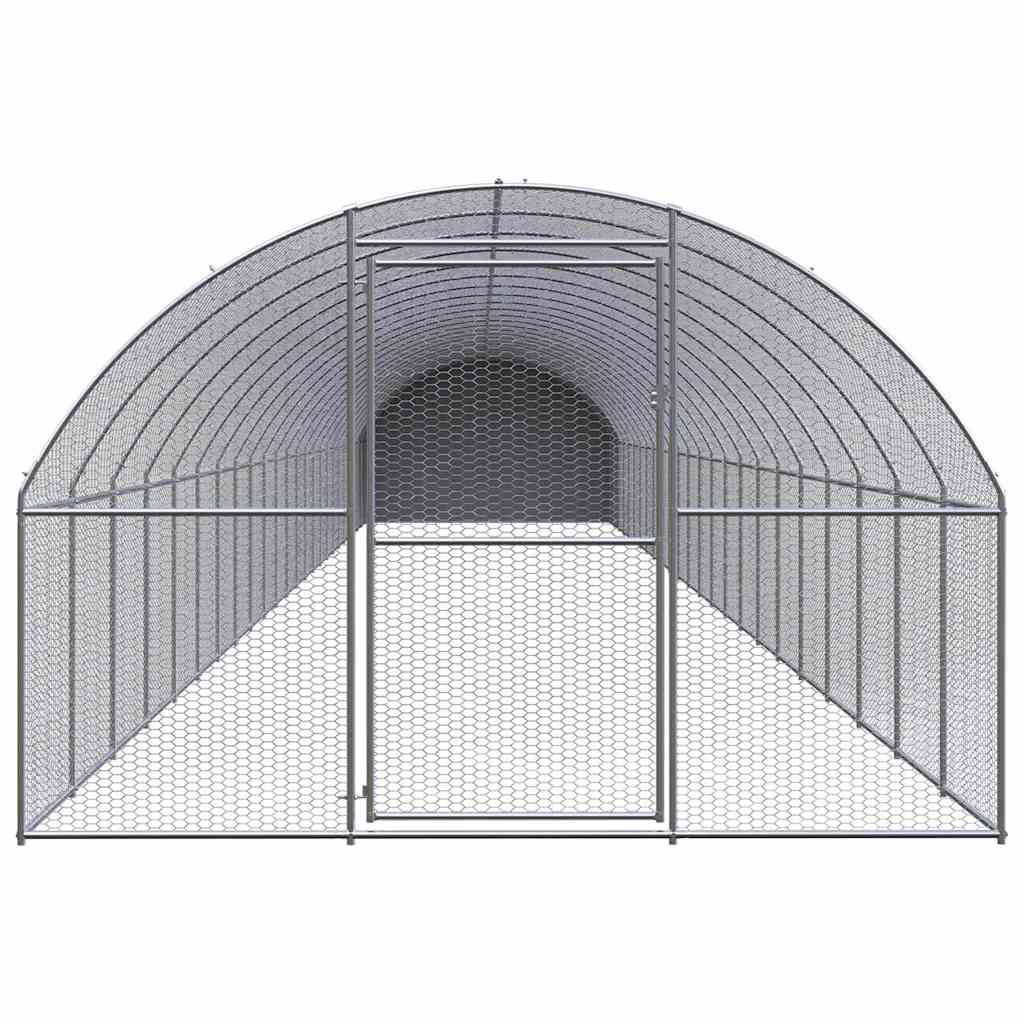 Outdoor Chicken Coop 3x24x2 m Galvanised Steel