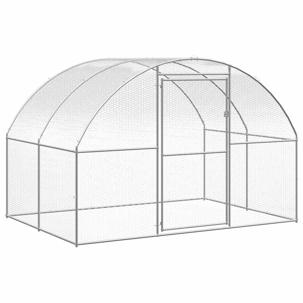 Outdoor Chicken Coop 3x24x2 m Galvanised Steel