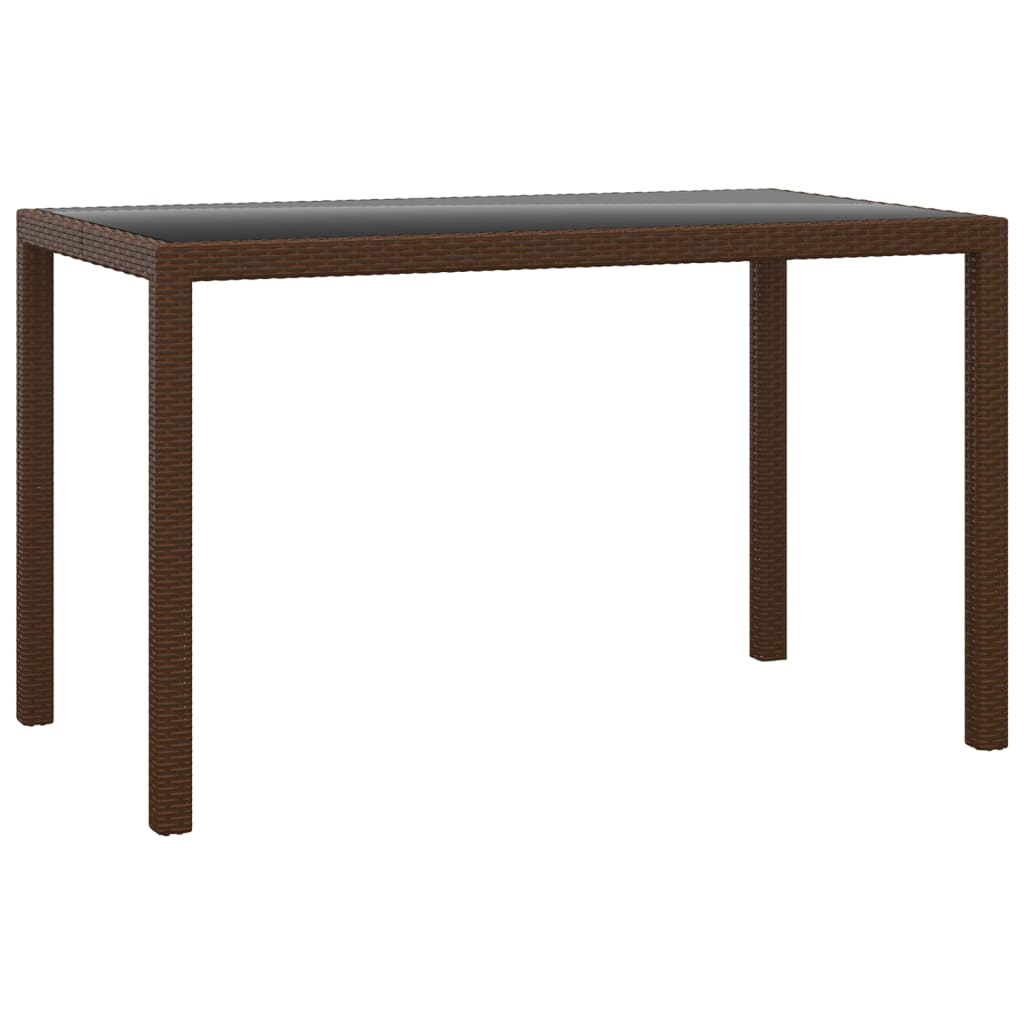 3 Piece Garden Dining Set with Cushions Poly Rattan Brown