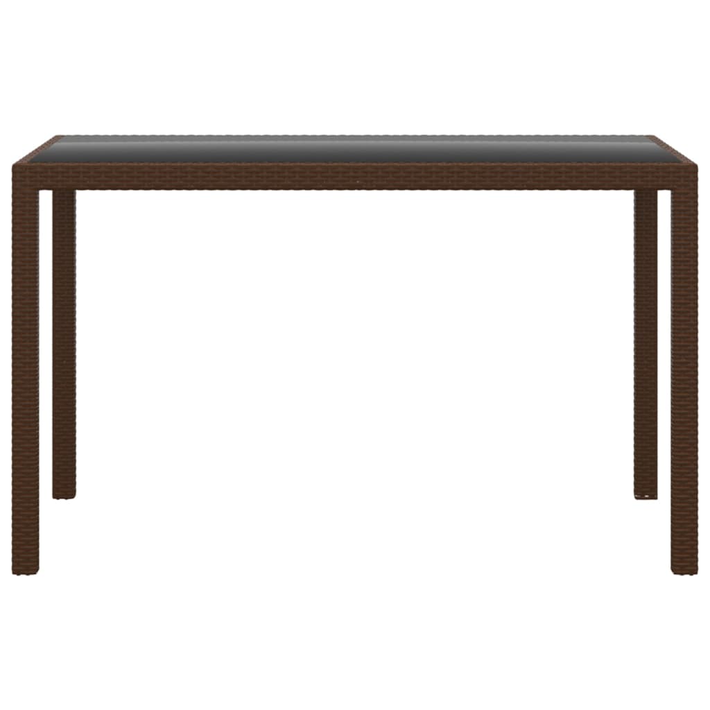 3 Piece Garden Dining Set with Cushions Poly Rattan Brown